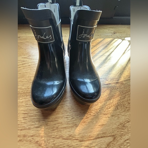 Joules Glossy Black Women's Rain Boots size 5 - Picture 1 of 6